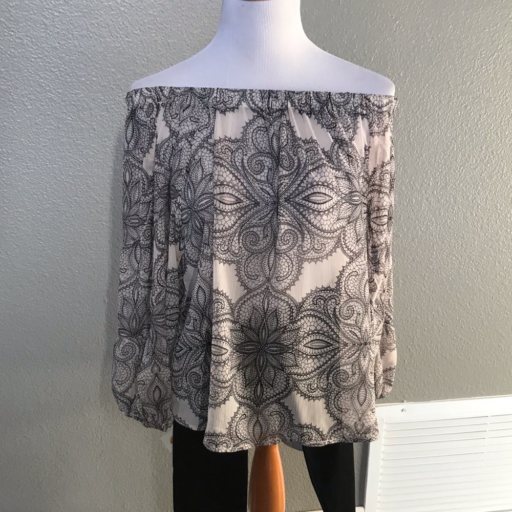 Strapless Peasant Blouse